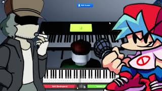 Friday Night Funkin Garcello headache on Roblox piano [upl. by Llertram]