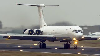 ILYUSHIN IL62 LANDING with incredible ENGINE SOUND  First IL62 Freighter in the Netherlands 4K [upl. by Ateloj354]