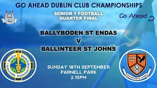 SFC 1 QF  Ballyboden St Endas v Ballinteer St Johns [upl. by Chery]