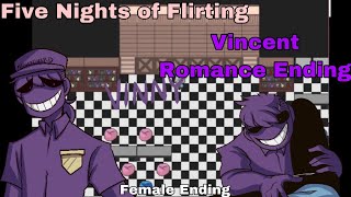 Vincents Romance Ending  Female Version  Five Nights of Flirting  no commentary [upl. by Orhtej]