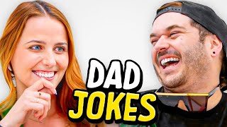 Dad Jokes  Dont laugh Challenge  Matt vs Kat  Raise Your Spirits [upl. by Esiocnarf312]