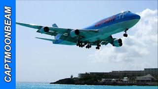 St Maarten Landings Dangerous Airports [upl. by Eilerua]