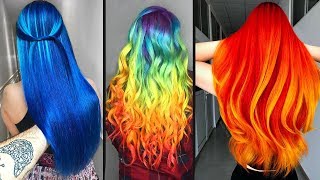 Top 10 Amazing Hair Color Transformation For Long HairRainbow Hairstyle Tutorials Compilations [upl. by Kenaz]