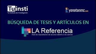 BÚSQUEDA DE TESIS Y ARTÍCULOS EN LA REFERENCIA  TUINSTI [upl. by Care]