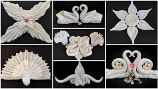 7 IDEAS OF TOWEL FOLDING ORIGAMI [upl. by Naivaj]