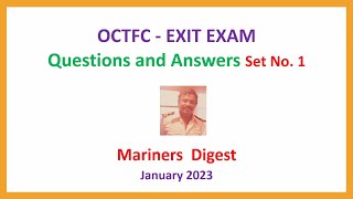 OCTFC  EXIT EXAM  Questions and Answers Set No 1 [upl. by Enasus]