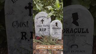 Lápidas de cartón DIY para decoración de Halloween [upl. by Nylatsirhc674]