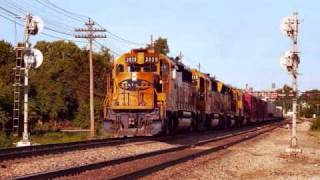 WampH RightofWay Diesel Locomotive Sounds  Atchison Topeka and Santa Fe Santa Fe GP50 3829 [upl. by Gradey]