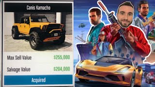 Stealing the Canis Kamacho  GTA Online Salvage Yard DLC Gameplay [upl. by Harewood2]