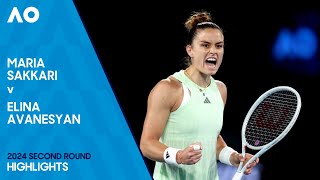 Maria Sakkari v Elina Avanesyan Highlights  Australian Open 2024 Second Round [upl. by Ultann863]