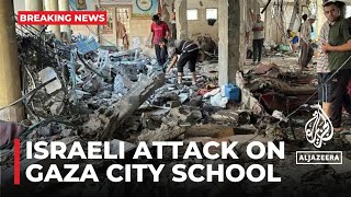 Victims of Gaza City school attack ‘in pieces’ [upl. by Yddeg]