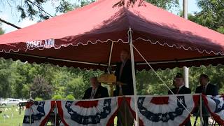 2017 Memorial Day Roselawn Cemetery Martinsville Virginia  Rep Morgan Griffith [upl. by Duma749]