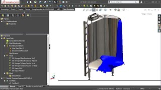 SolidWorks Flow Simulation  Simulación de llenado en tanque [upl. by Darnoc]