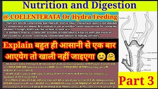 Nutrition and Digestion in Lower Metazoans  Msc 1st year  Feeding In Coelenterata  Part 3 [upl. by Canute]