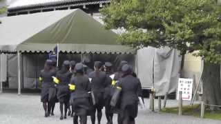 奈良交通バスのバスガイド研修 二条城 Training of bus guides at Nijo Castle in Kyoto [upl. by Dysart938]