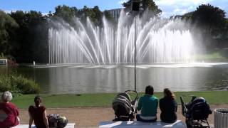 Hamburg Planten un Blomen Park  Wasserspiele Fountain Show Hamburg Germany [upl. by Franz]