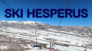 Snowboarding Hesperus Ski area Durango Colorado February blue bird great snow night skiing BEST HD [upl. by Ahtel47]