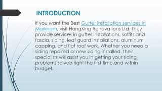 Best Gutter installation services in Markham [upl. by Eurydice404]