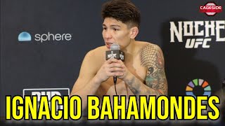 Ignacio Bahamondes HYPED Following First Round Knockout at the Sphere  Noche UFC [upl. by Lamhaj]