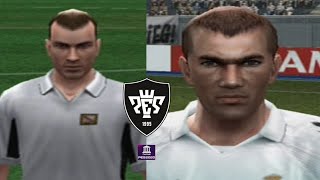 ZIDANE 🇨🇵  Face Evolution  PES 1 to PES 6 [upl. by Eelnodnarb]