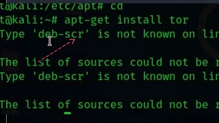 E debscr is not known on line 2 in source list  kali linux error  kali linux repo error etcapt [upl. by Essie]