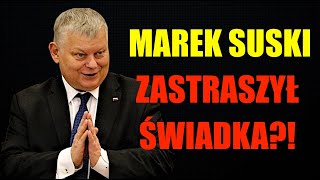 Marek Suski krzycząc wtargnął na komisję ds wyborów kopertowych przesłuchiwany świadek zamilkł [upl. by Aicilana]