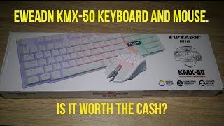 Eweadn KMX50 Keyboard and Mouse Review Unboxing Is it RBG Gigaware 4K [upl. by Mlehliw461]