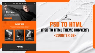 Musicology theme PSD to HTML Convert  Counter [upl. by Liberati348]