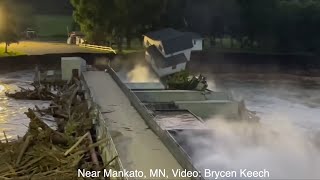 House Falls In River Near Mankato Minnesota [upl. by Tillinger]