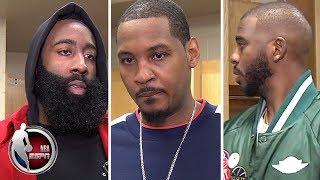 Carmelo Anthony James Harden and Chris Paul not worried after Rockets loss to Thunder  NBA Sound [upl. by Yasmine]