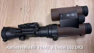 Бинокъл Khales Helia RF 10x42 и нощна насадка Dedal 552 XR5 [upl. by Raynell]