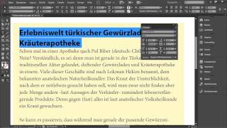 Zeichen und Absatz formatieren  Adobe InDesign CC [upl. by Adnorrehs]