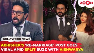 Abhishek Bachchans post about REMARRIAGE goes VIRAL amid divorce rumours with Aishwarya Rai [upl. by Anida]