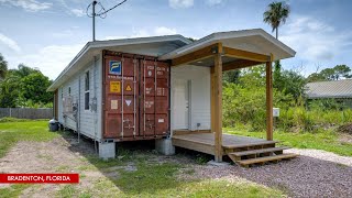 Stunning Shipping Container Home in Bradenton Florida USA [upl. by Batha890]