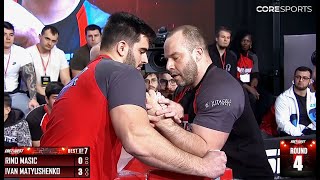 Ivan Matyushenko vs Rino Masic 41 Armwrestling [upl. by Sheldon]