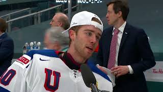 Interview Spencer Knight  2021 IIHF World Junior Championship [upl. by Susana]