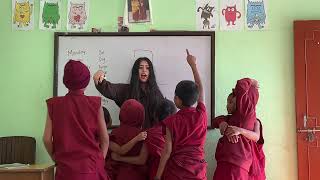 TEACHING MONKS IN NEPAL GLOBE AWARE BUDDHIST MONASTERY VOLUNTEER VACATION END OF THE YEARNEW YEAR [upl. by Pulchia452]