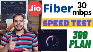 Jio fiber 399 plan speed test  Jio fiber 30 mbps plan speed test  Jio fiber 399 plan review [upl. by Deloris919]