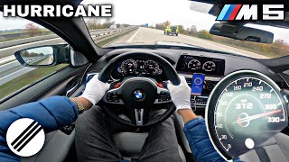 1000HP BMW M5 HURRICANE PROTOTYPE TEST DRIVE ON GERMAN AUTOBAHN🏎 [upl. by Castillo]