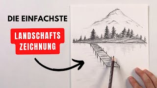 Landschaft zeichnen – Einfacher gehts nicht [upl. by Corbet]