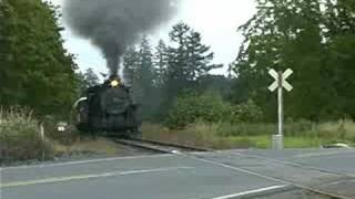 Chehalis amp Centralia RR 15 highballing a crossing [upl. by Salokcin790]