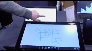 Lenovo Mobile Touch Monitor Review  TechCrunch At CES 2013 [upl. by Bacon452]