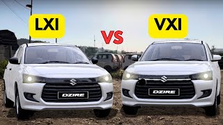 New Dzire lxi vs vxi 2024 model  Detailed Comparision  new dzire lxi 2024 vs vxi 2024 [upl. by Oiliruam789]