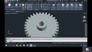 Engranaje recto simplificado  AutoCAD [upl. by Ahsiled678]