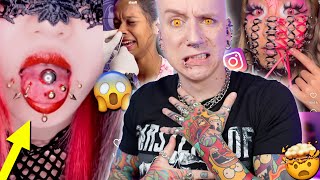 Tongue Piercing Fail Ends In DISASTER  Reacting To Instagram DMs 50  Roly [upl. by Ahcsas]