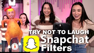 Try Not to Laugh Snapchat Filters  Merrell Twins [upl. by Serle145]