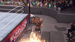 Brock Lesnar vs Bobby Lashley  Elimination Chamber Full Match WWE2K [upl. by Eixela297]