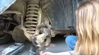 Jeep Cherokee Ball Joint Replacement By a Girl [upl. by Repard]