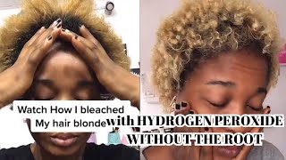 How to BLEACH hair with HYDROGEN PEROXIDE at Home [upl. by Dorita48]