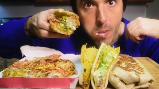 ASMR TACO BELL XXL FEAST  Eating Sounds  Burrito Chalupa Taco Pizza Gordita  Nomnomsammieboy [upl. by Ahtanoj]